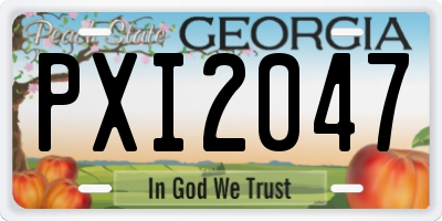 GA license plate PXI2047
