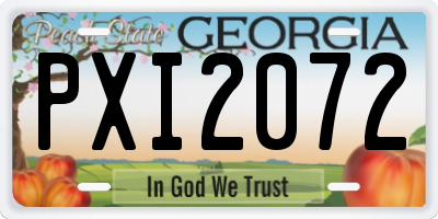 GA license plate PXI2072