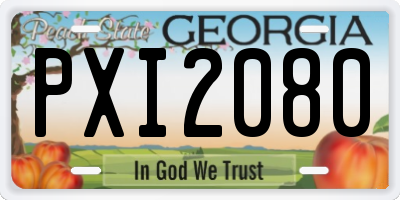 GA license plate PXI2080