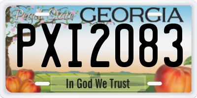 GA license plate PXI2083