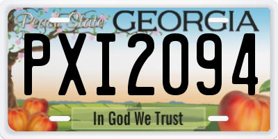 GA license plate PXI2094