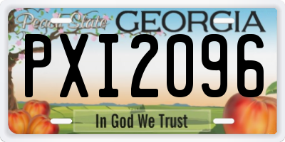 GA license plate PXI2096