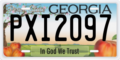 GA license plate PXI2097