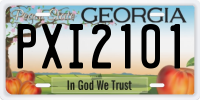 GA license plate PXI2101