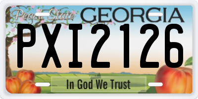 GA license plate PXI2126