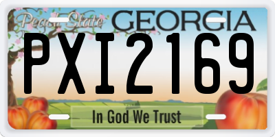 GA license plate PXI2169