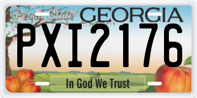 GA license plate PXI2176