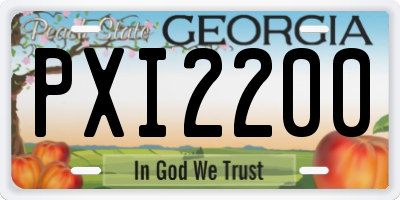 GA license plate PXI2200