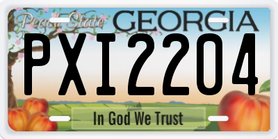 GA license plate PXI2204