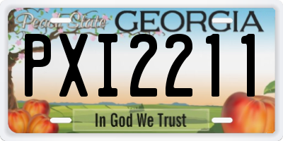 GA license plate PXI2211