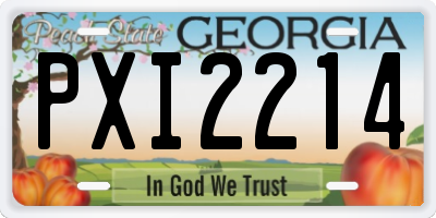 GA license plate PXI2214