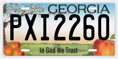 GA license plate PXI2260