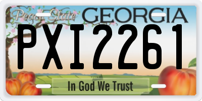 GA license plate PXI2261