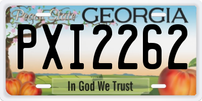GA license plate PXI2262