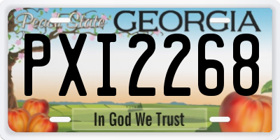 GA license plate PXI2268