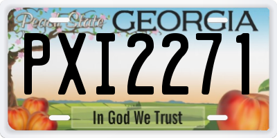 GA license plate PXI2271