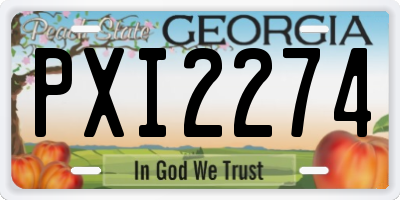 GA license plate PXI2274