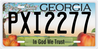 GA license plate PXI2277
