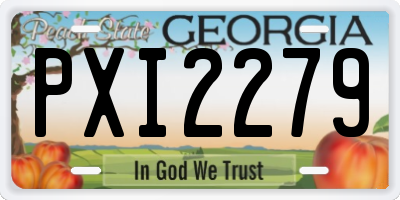 GA license plate PXI2279
