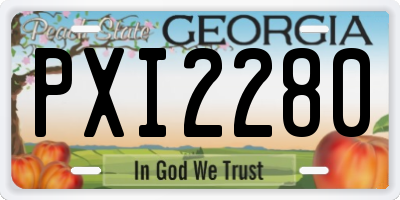 GA license plate PXI2280