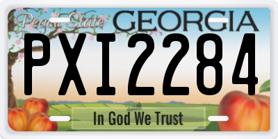GA license plate PXI2284