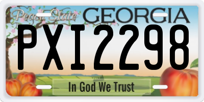 GA license plate PXI2298