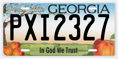 GA license plate PXI2327