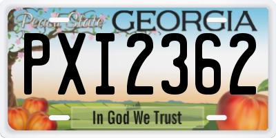 GA license plate PXI2362