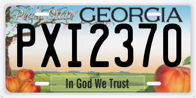 GA license plate PXI2370