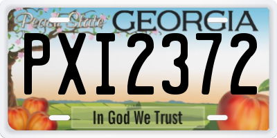 GA license plate PXI2372