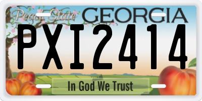 GA license plate PXI2414