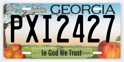 GA license plate PXI2427