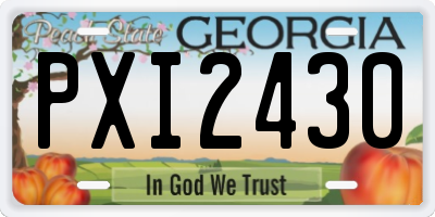 GA license plate PXI2430