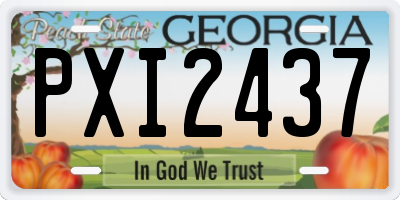 GA license plate PXI2437