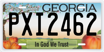 GA license plate PXI2462