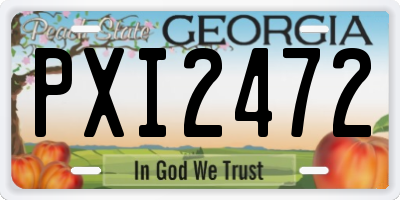 GA license plate PXI2472