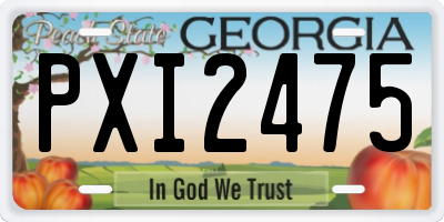 GA license plate PXI2475