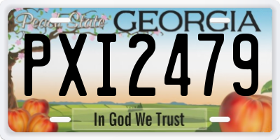 GA license plate PXI2479