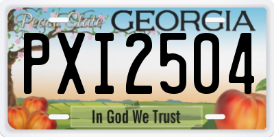 GA license plate PXI2504