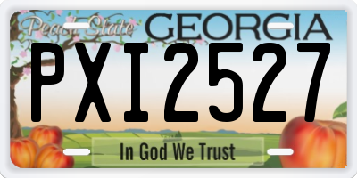 GA license plate PXI2527