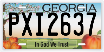 GA license plate PXI2637