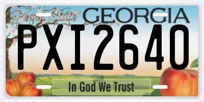 GA license plate PXI2640
