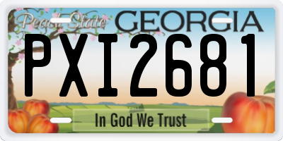 GA license plate PXI2681