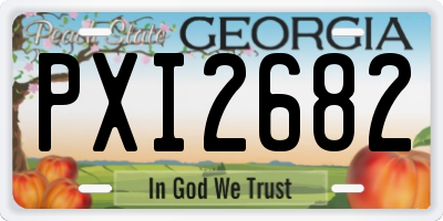 GA license plate PXI2682