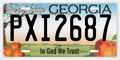 GA license plate PXI2687