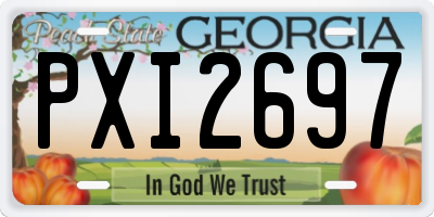 GA license plate PXI2697