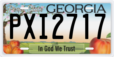 GA license plate PXI2717