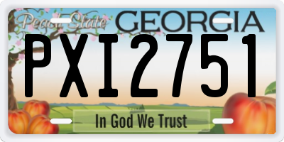 GA license plate PXI2751