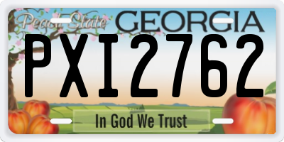 GA license plate PXI2762