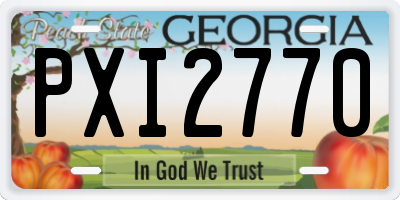 GA license plate PXI2770
